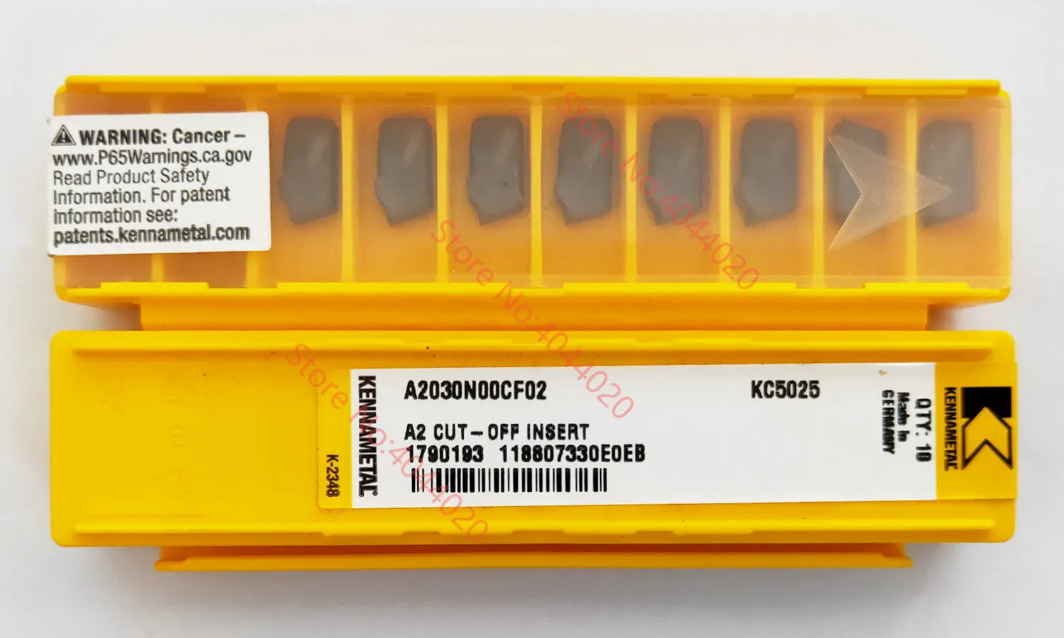 Imagem -05 - Inserções de Inserção do Carboneto Kennametal A2030n00cf02 A2040n00cf02 A2050n00cr03 A2040n00cr02 Kc5025