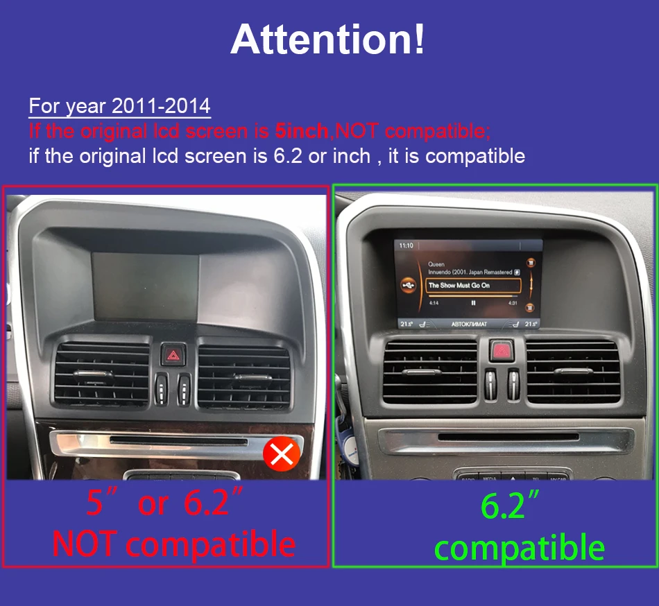 For Volvo XC60 2009 2010 2011 2012-2017 RHD car stereo 2din Android auto radio multimedia player GPS navi apple carplay