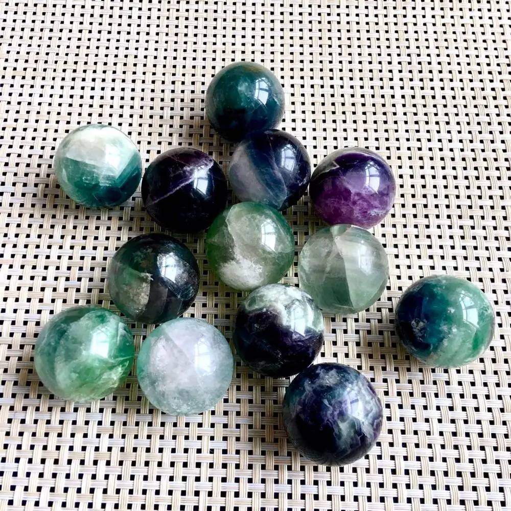 

Natural Green Fluorite Ball Sphere Quartz Crystal Mineral Healing Gifts Natural Stones and Minerals