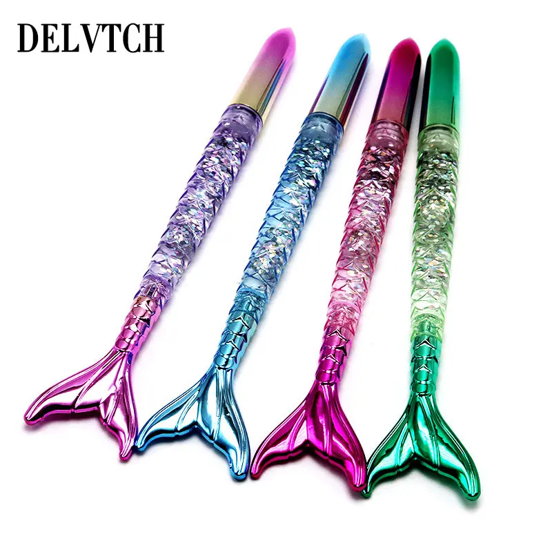 4Pcs Kawaii Mermaid Ballpoint Pen 1.0mm Blue Ink Ball Pen Bullet Point Office School Writing Stationery Cute Signature Pens Gift