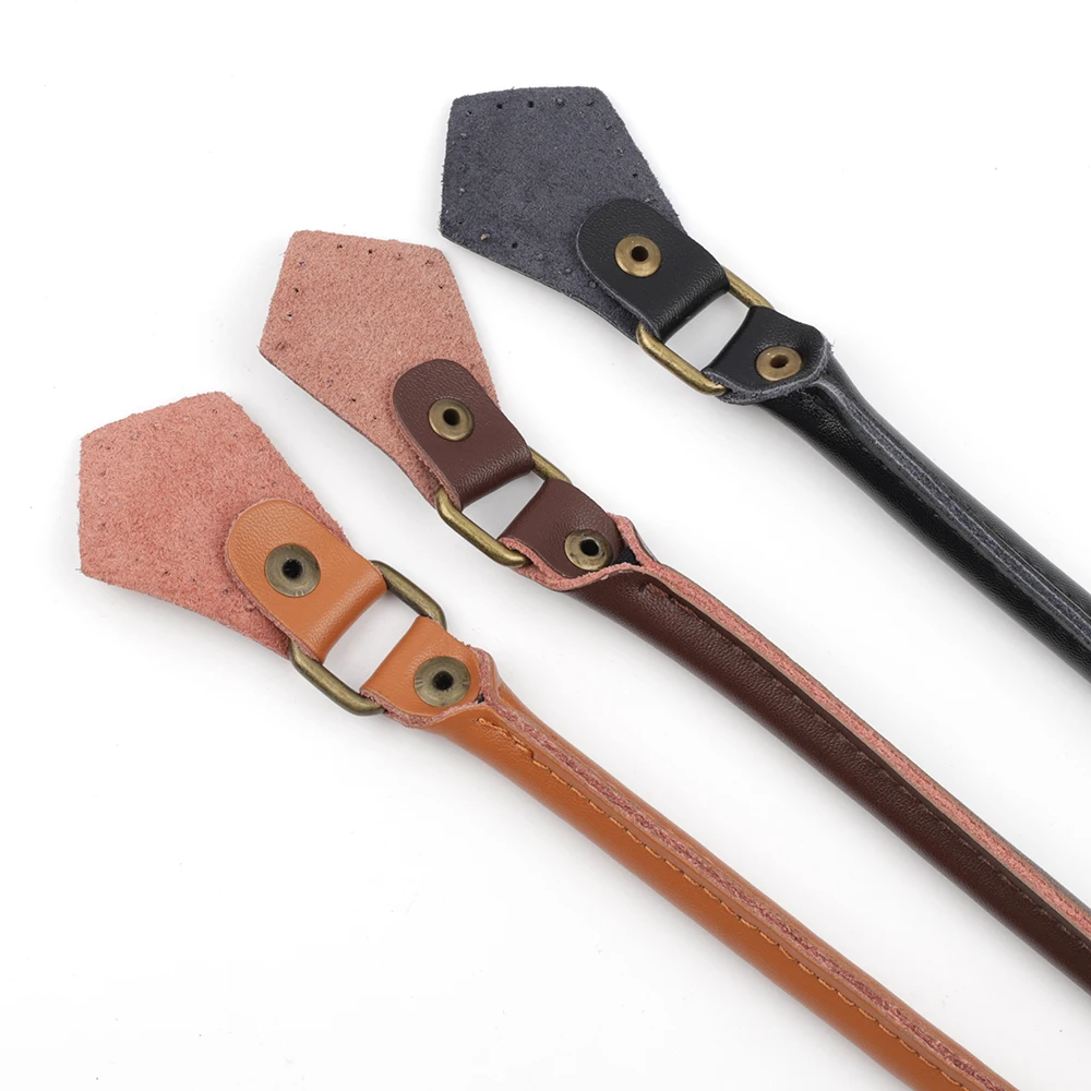 2Pcs Leather Bag straps Handle Straps Real Cow Leather Bag Handles for DIY Bag Parts Genuine leather bag straps suppliers