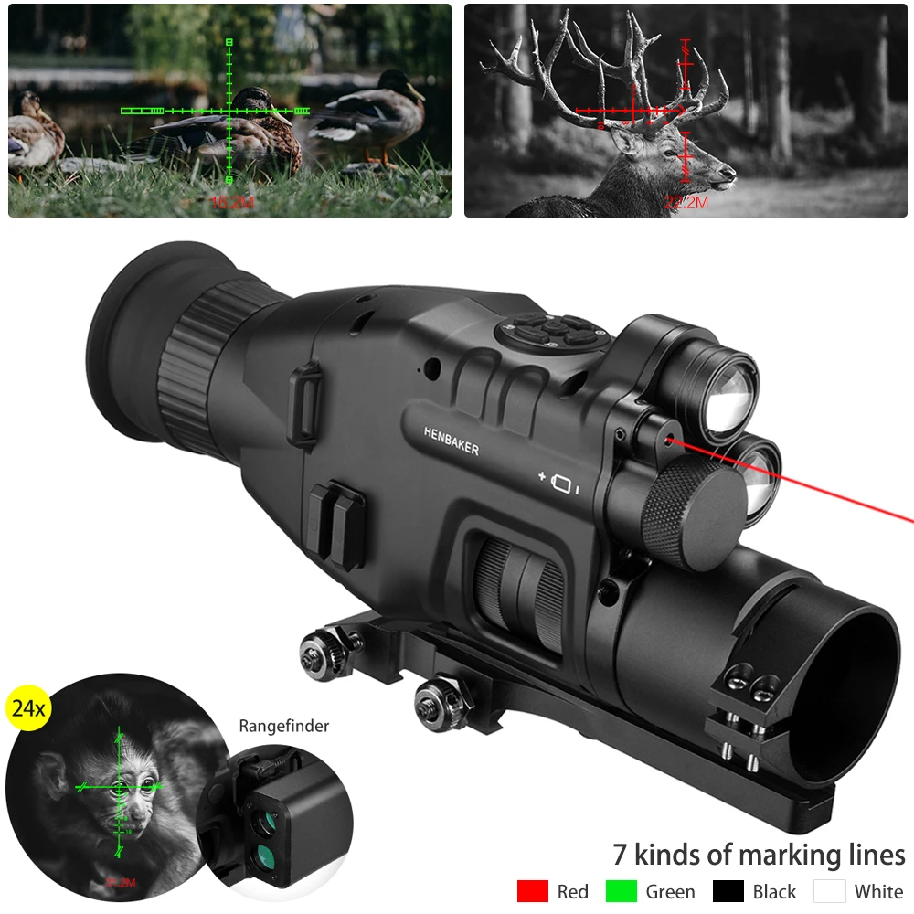 Night Vision device with/ Wifi APP 200M Range NV Scope 940nm IR Night Vision Sight Hunting Trail Camera Telescope Riflescope