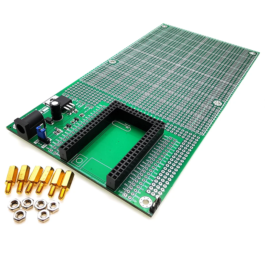 Double Side Prototype PCB Breadboard DIY 100x200mm 4.096V for Arduino Mega mini 2560