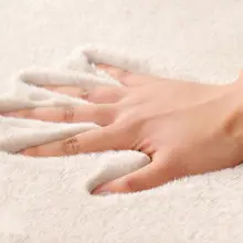 Fluffy Rabbit Fur Living Room Rug #6