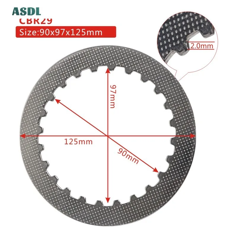 Стальная пластина сцепления для мотоциклов Honda CB400N CB450S CB400 CBR400 NC29 CB500 CBF500 CB CBR 400, 1 шт.