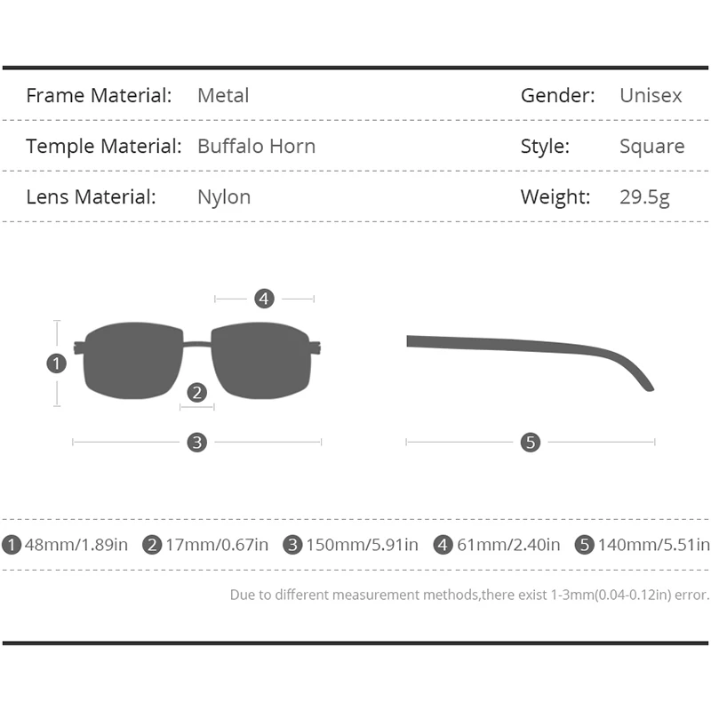 HEPIDEM Buffalo Horn Glasses Women Squared Rimless High Quality Square Wood Mens Sunglasses Luxury Eyewear Buffs Eyeglasses 705