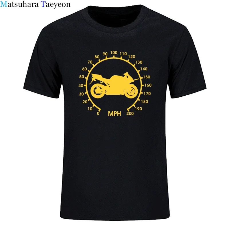 Motorcycle Gears Speedometer Biker T Shirts Speed Motobiker Vintage Design Tshirt for Men Casual Brand New T Shirt Tops