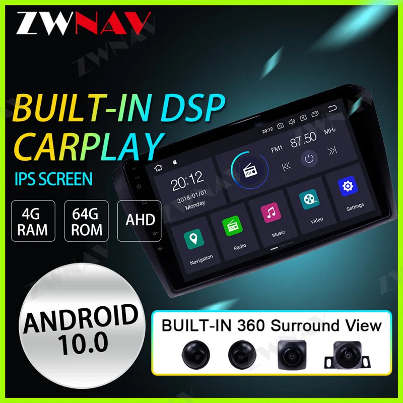 Android 10 360 Panorama DSP Car DVD Player for Mazda 3 2007 - 2012 GPS Navi Radio Vedio 4G RAM