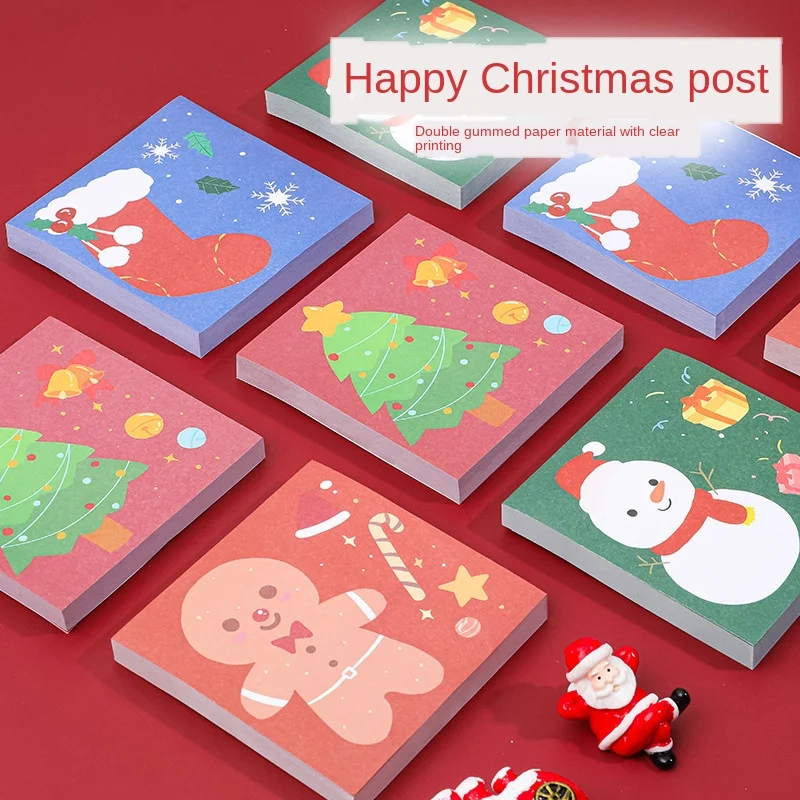 50 sheets Merry Christmas Memo Pad cute snowman Message Notes Decorative Notepad Note paper Memo Stationery Office Supplies