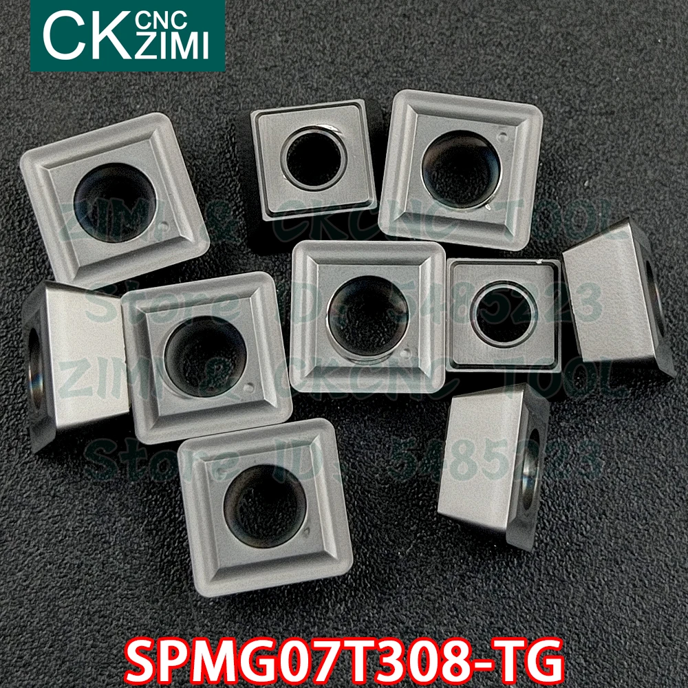 Tablete spmg 07t308 t inserções de metal, ferramentas de torno cnc para aço inoxidável, pastilha de metal indexável em u