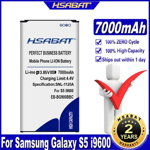 7000mAh G9008 G9009D G9006W G900 Per Samsung Galaxy S5 Batteria i9600 i9602 i9605 G900F G900T