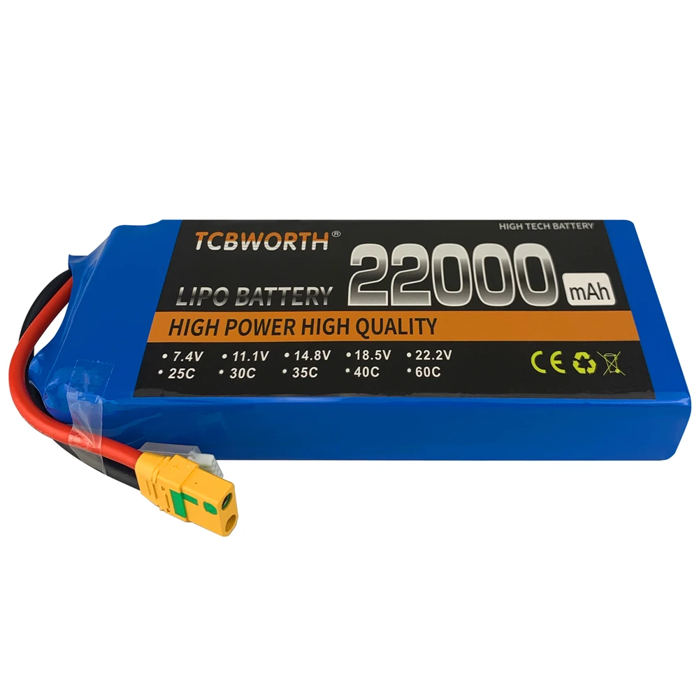 RC LiPo Battery 4S 14.8V 22000mAh 25C FOR RC Airplane Drone Quadrotor Helicopter Car Drone Boat Hexacopter Batteries LiPo 4S