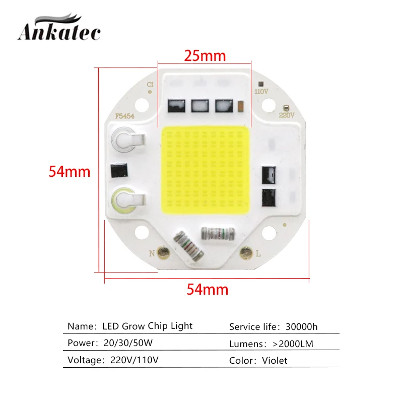 AC110-220V High Power LED COB Chip Diode Lamp 20W 30W 50W Cool white Warm White LED Matrix For DIY Outdoor Floodlight Spot Light