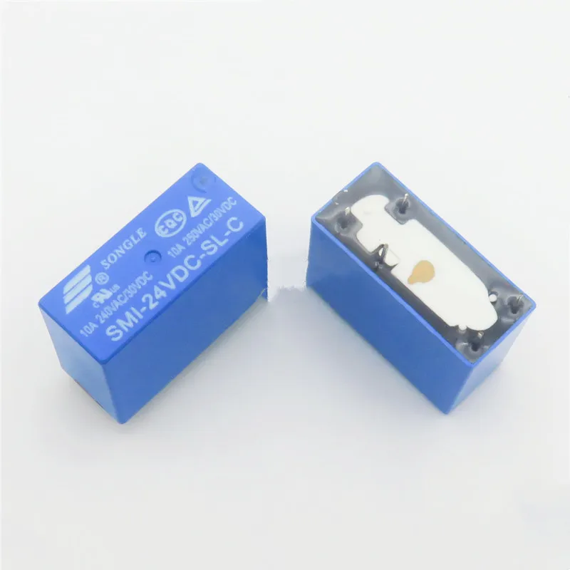 10PCS/LOT  100%new original relay SMI-5VDC-SL-C  SMI-12VDC-SL-C  SMI-24VDC-SL-C  SMI 24VDC SL C 10A 250VAC/30VDC 5pin 5V 12V 24V