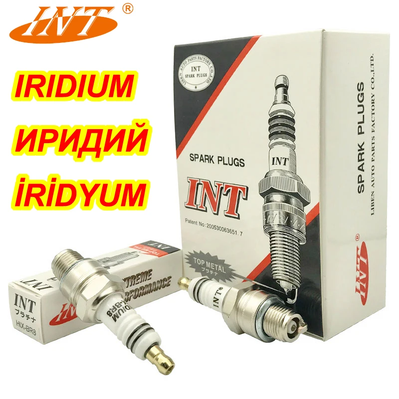 2pcs/lot INT IRIDIUM outboard yacht spark plug HIX-BR8 for BR8HIX B8HS-10 BPR8HIX IWF24 W24FSZU TP409B 4092 BR8HS-10 W3AP L3G