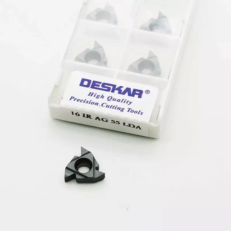 10 pces 16er 16ir 0.5/0.75/1/1.25/1.5/1.75/2/2.5/3/3.5. 5 iso lda ldc carboneto insere original deskar torno cnc ferramenta de torneamento externo