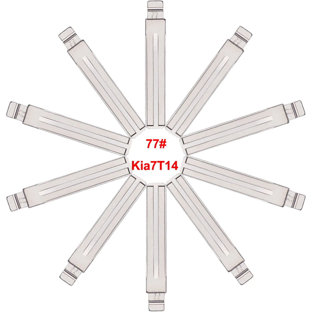 

Keyecu, 10 шт., 77 # Kia7T14, металлическая заготовка, необработанная застежка, модель KD полотно дистанционного ключа для IX35, новая спортивная одежда