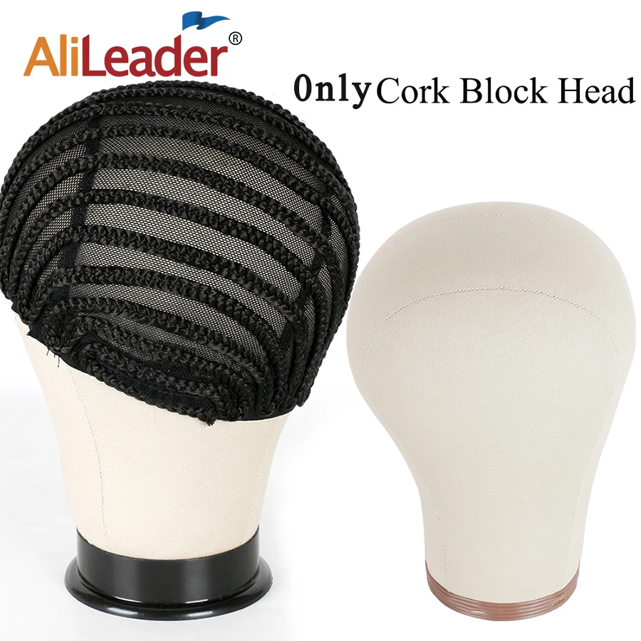 Cork Wig Canvas Block Head 21-24