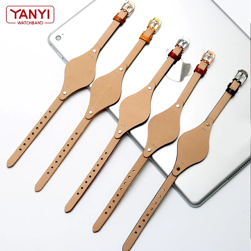 Genuine leather watch strap women watchband small bracelet 8mm for Fossil ES4176 ES4119 4026 3262 3077 4340 watch band with mat