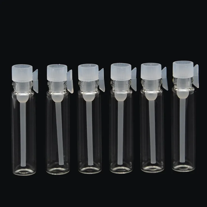 100 PCS 1/2/3 ML Empty Mini Glass Perfume Small Sample Vials Perfume Bottle Laboratory Liquid Fragrance Test Tube Trial Bottle