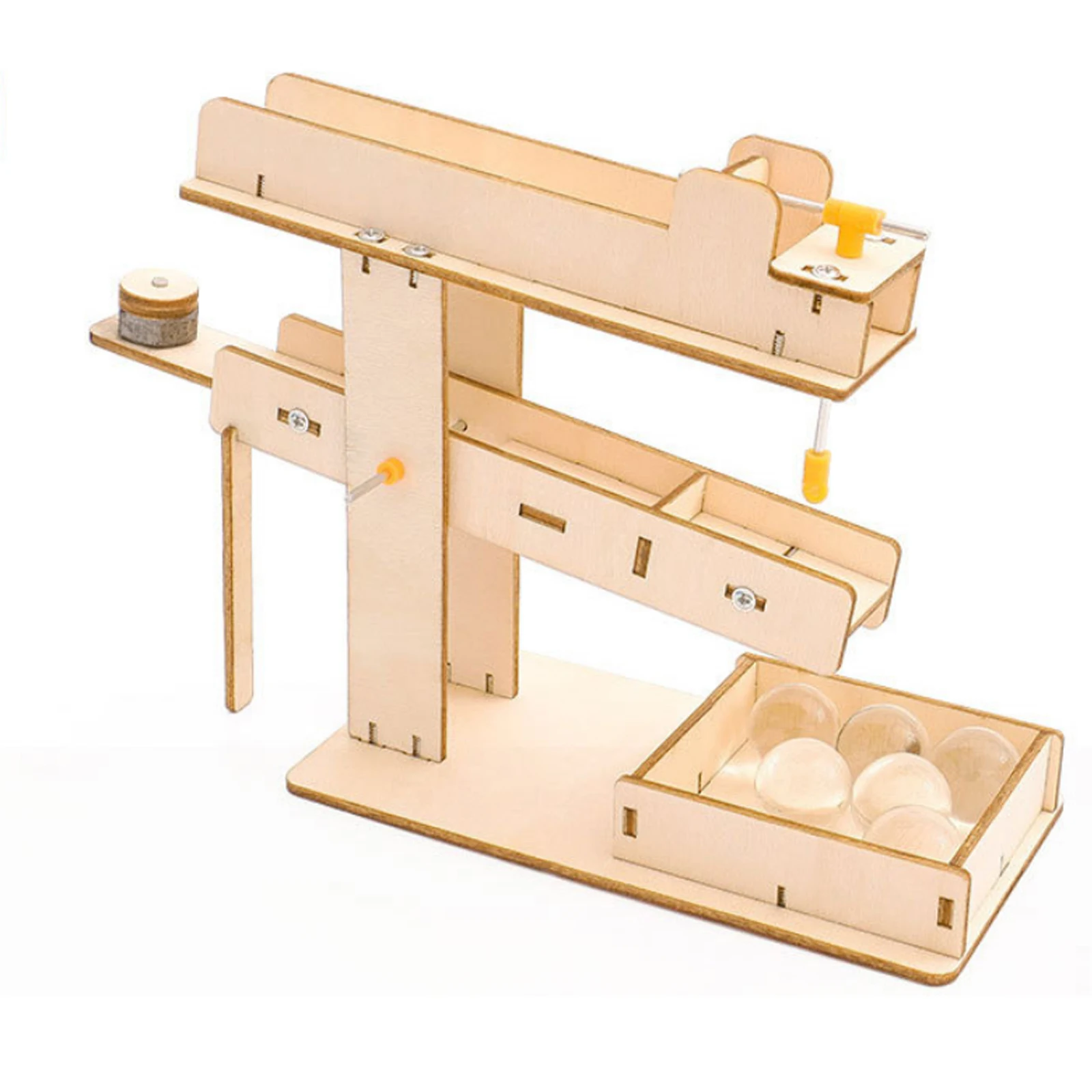 Marble Run Seesaw Steam Mechanical Gear DIY Wooden Model Building Science Kits Assembly Toy Gift for Children Adult Dropship