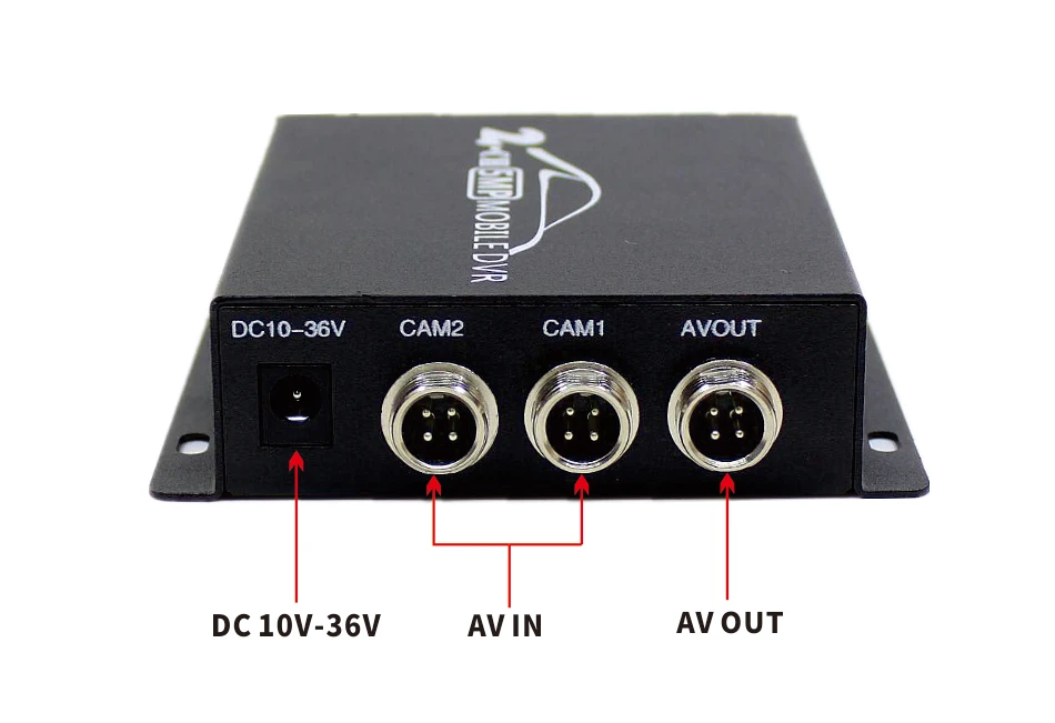 2CH Mini Car DVR Dual SD Card Storage 1080P HD Video Recorder for Taxi Private Bus AHD 5.0MP Dual Channel Monitoring Camera