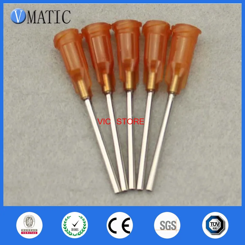 Free Shipping High Quality 1.5 Inch 15G Amber Color Te Premier Dispensing Needle Tips 1-1/2 Inch