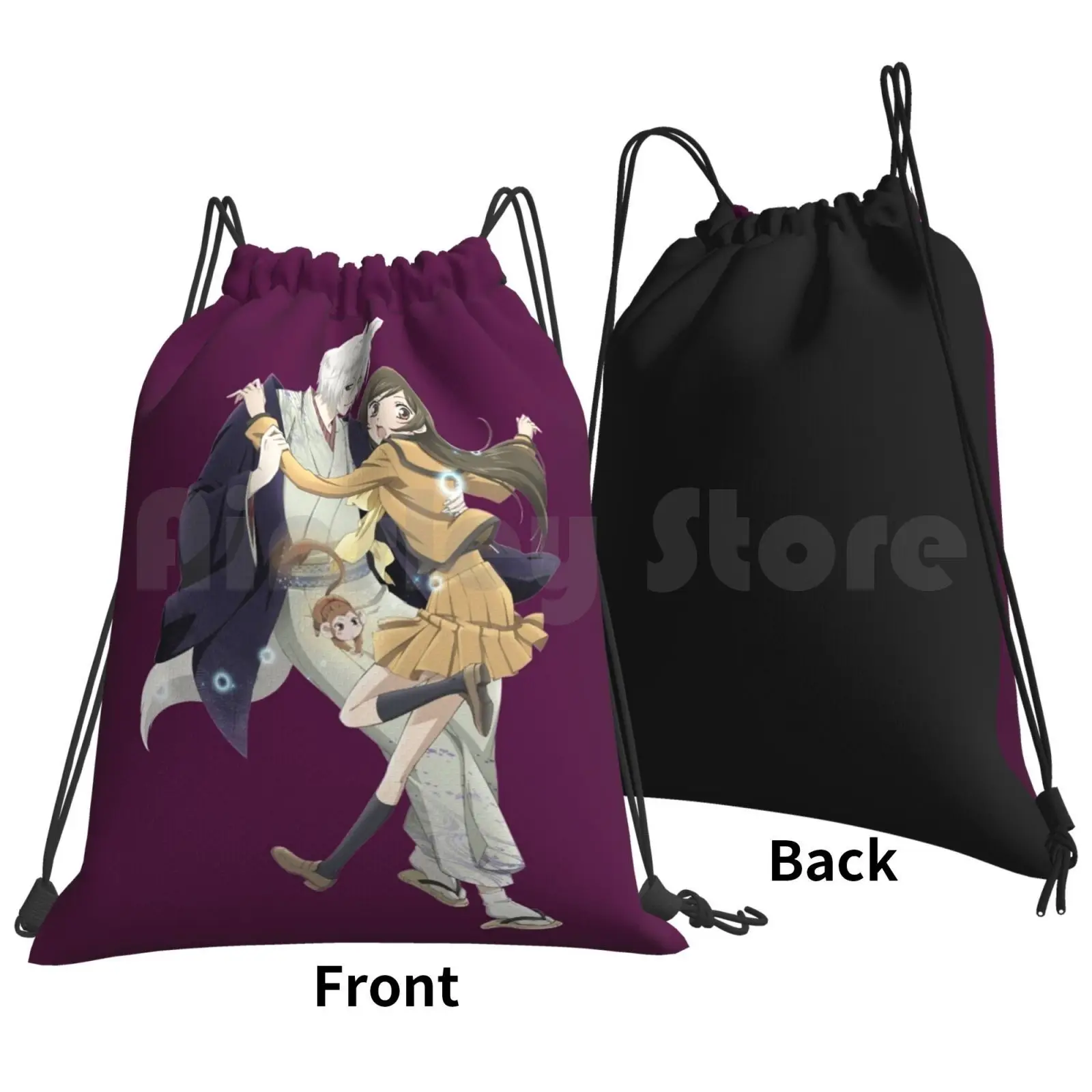 Kamisama Backpack Drawstring Bags Gym Bag Waterproof Tomoe Nanami Momozono Familiar God Kamisama Kiss Kamisama