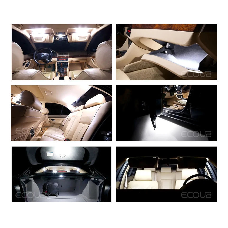 For Nissan Qashqai J10 J11 LED Interior Light Bulb Kit Dome Trunk Reading Glove Box Vanity Mirror White Bulb Canbus 2007-2020