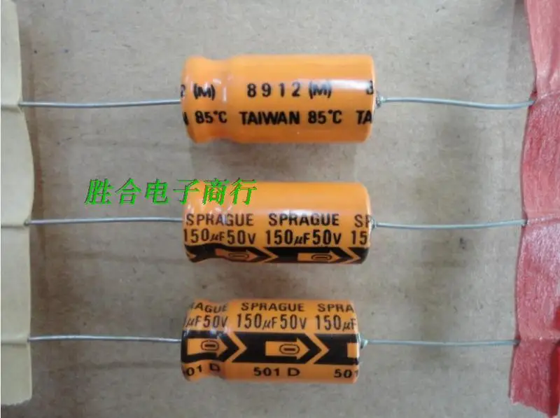 1pcs/1lot SPRAGUE capacitor 50v150uF American Sibi 150UF 50V original new axial fever electrolytic capacitor