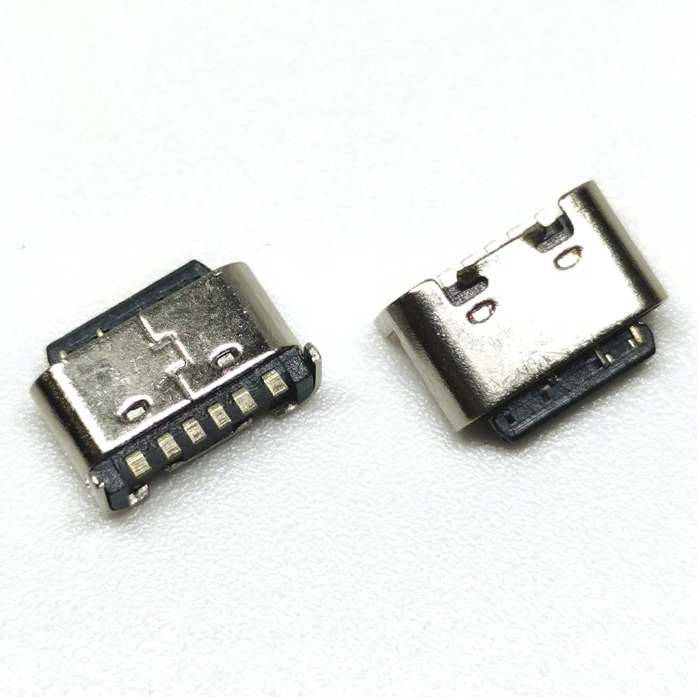 6Mode Type C 6  Pin SMT Socket Connector USB 3.1 Female SMD DIP For Huawei Samsung Lenovo PCB Design DIY High Current