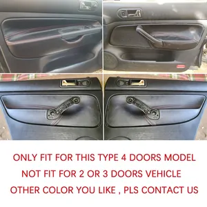 غطاء جلدي لمسند ذراع الباب ، 4 أبواب فقط ، جلد ناعم ، لفولكس فاجن جولف 4 Mk4 بورا جيتا 1999 - 2005 8 وحدة تحكم علبة التروس للجولف MK4 للمبيعات الرئيسية - رقم 1