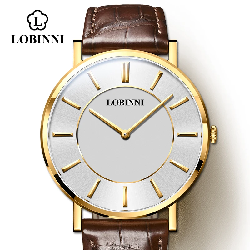 LOBINNI-relojes de lujo para hombre y mujer, pulsera resistente al agua, reloj de cuarzo japonés, de zafiro, masculino