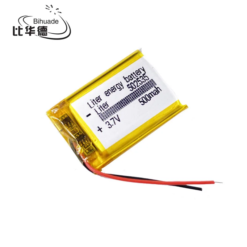 3.7V 500mAh 502535   Akumulator litowo-polimerowy Li-Po litowo-jonowy do telefonu komórkowego Mp3 MP4 MP5 GPS