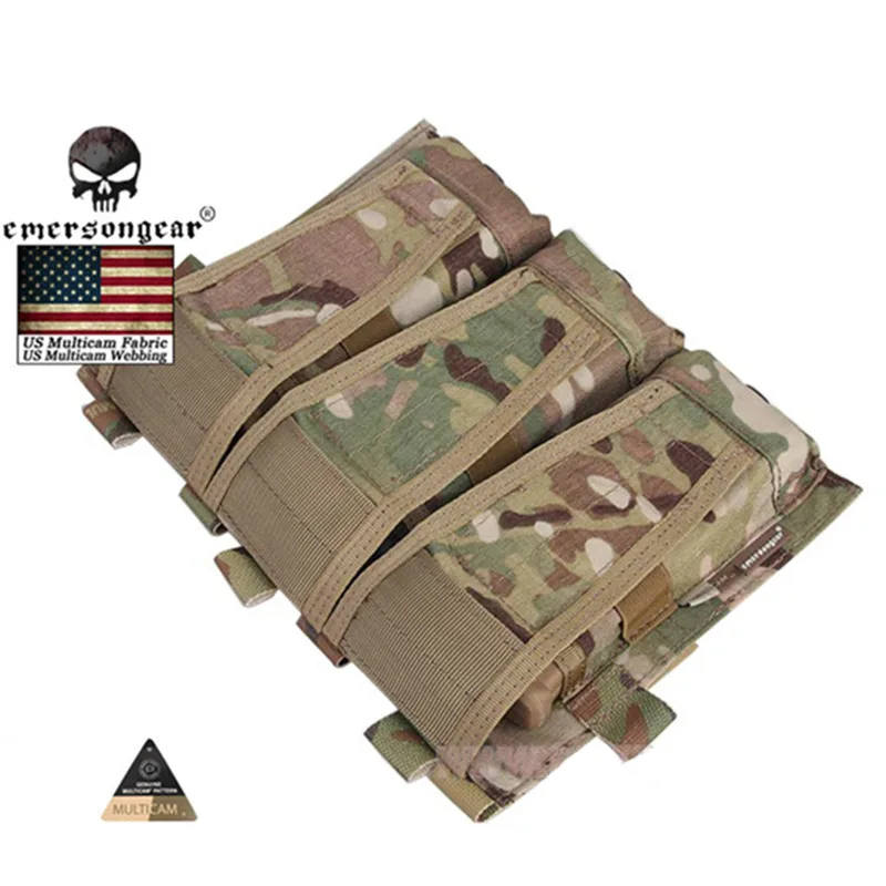 

Emersongear Tactical Triple Mag Pouch For AVS Detachable Flap M4 M16 AR15 5.56 .223 Tactical Pouches MOLLE Pouches Airsoft Gear