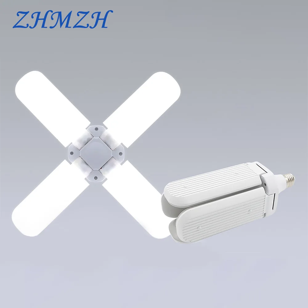 ZHMZH LED Bulb Foldable Fan Blade Bulbs Ceiling Lamps Ultra Bright Fan Blade Pendant Lights 220V E27 15W 24W 30W 36W 45W 48W 60W