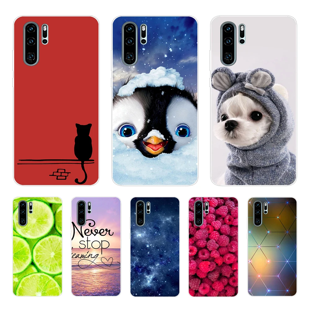 For Huawei P30 Case P30 Pro Case P30 Lite Case P30Pro VOG-L29 ELE-L29 P30Lite P 30 Lite Cover Silicon Phone Back black tpu case