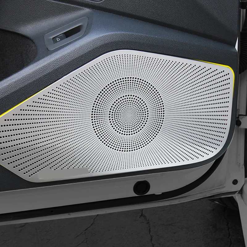 For VW Volkswagen Arteon 2017 2018 2019  Interior Stainless Steel Door Speaker Sound Music Audio Ring Cover Sticker Trim