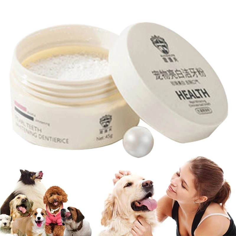 45g Pet Dog Tooth Cleaning Powder Teeth Cleaning Toothpaste for Dog Pet Dog Oral Care Tartar Plaque Pets Dog Toothpaste for Cats