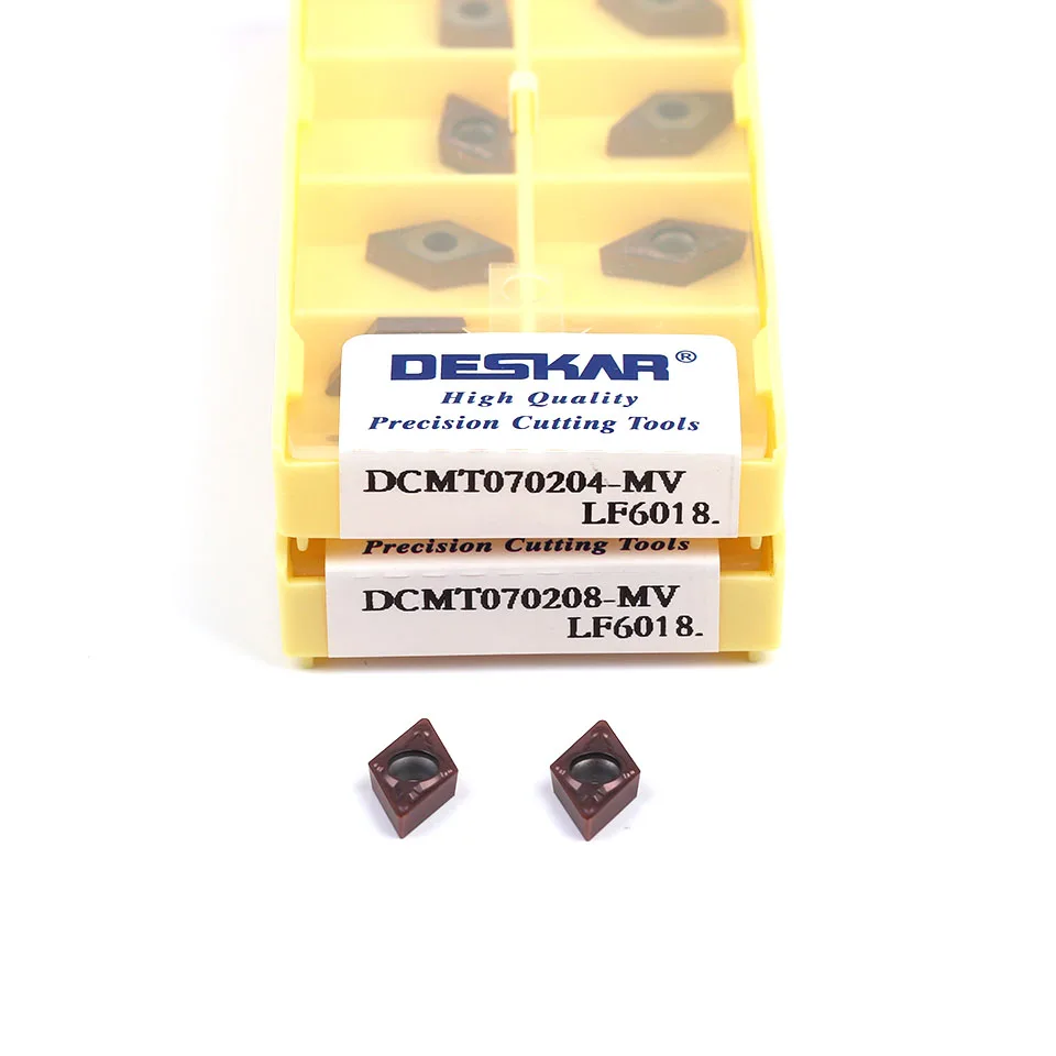DESKAR DCMT070204 MV LF6018 DCMT070208 MV LF6018 utensile per tornio in metallo duro di alta qualità per la lavorazione di acciaio inossidabile