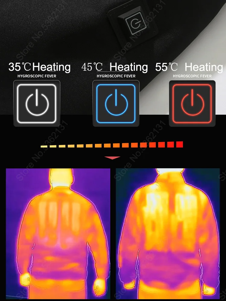 Youpin Supield Smart Heating Down Jacket USB Infrared Electric Heating Goose Down Coat Hoodied Parka Thermal Winter Warm Jacket