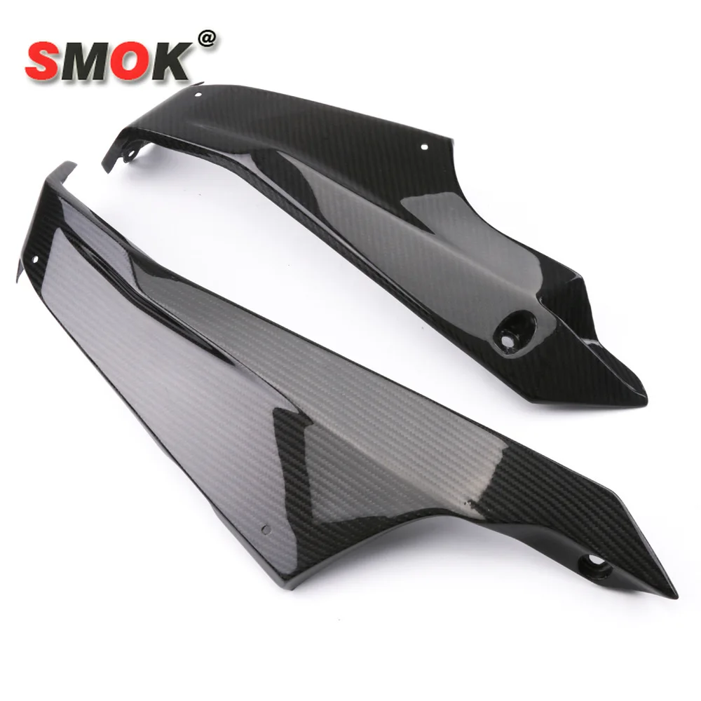 SMOK Carbon Fiber for Kawasaki Ninja 400 Carbon Fiber Case Lower Air-Guide Sleeve Baseboard Guard 2018 2019