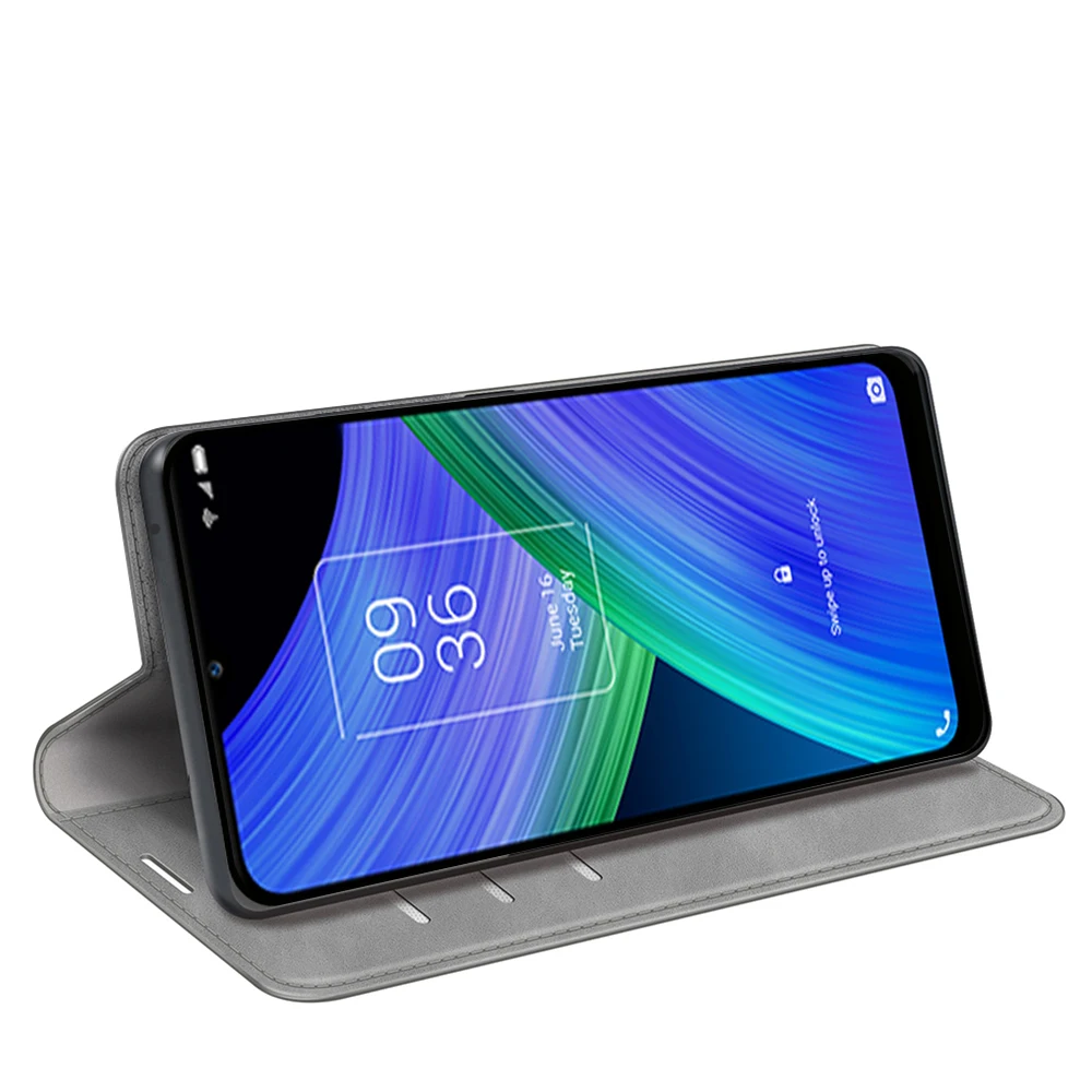 Funda de teléfono para TCL 20R 5G, carcasa con tapa y ranura para tarjetas, soporte y Cierre magnético para TCL 20R 30 SE 30 V 30 Plus