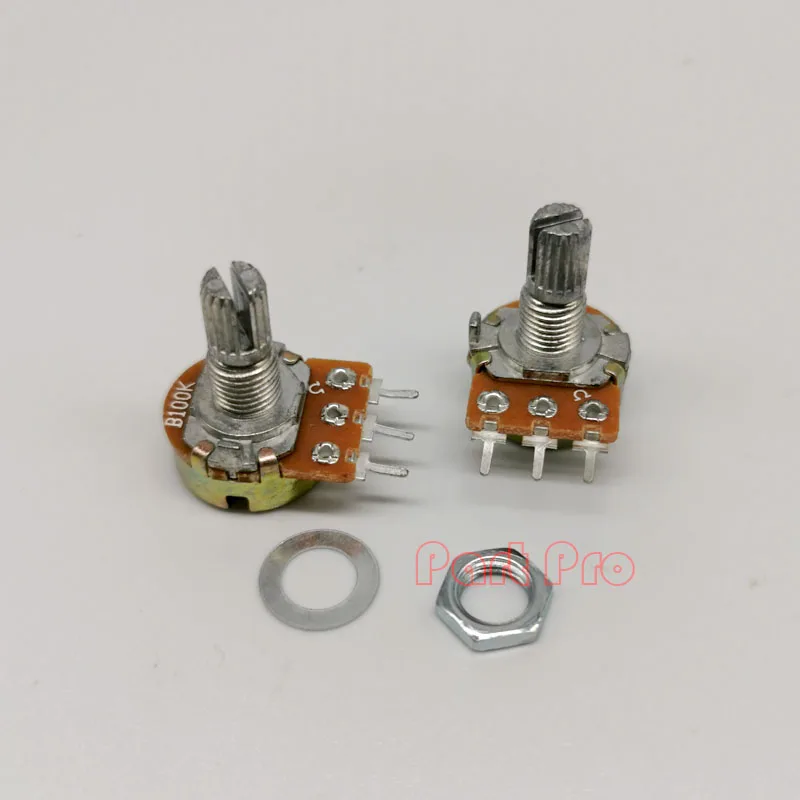 WH148 single Type 10K 50K 100K 500K 1M 1K 20K 2K 250K 5K Three-legged Potentiometer handle length 15mm