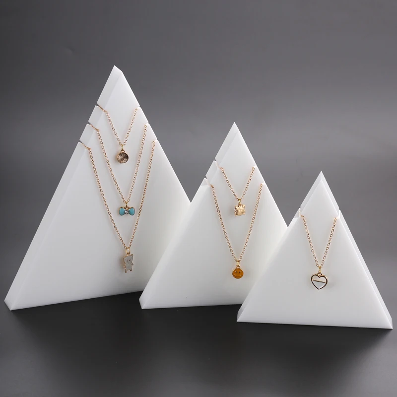 Triangle Necklace Display Stand Jewelry Showing Organizer Necklace Holder Jewelry Stands Jewellery Display Case