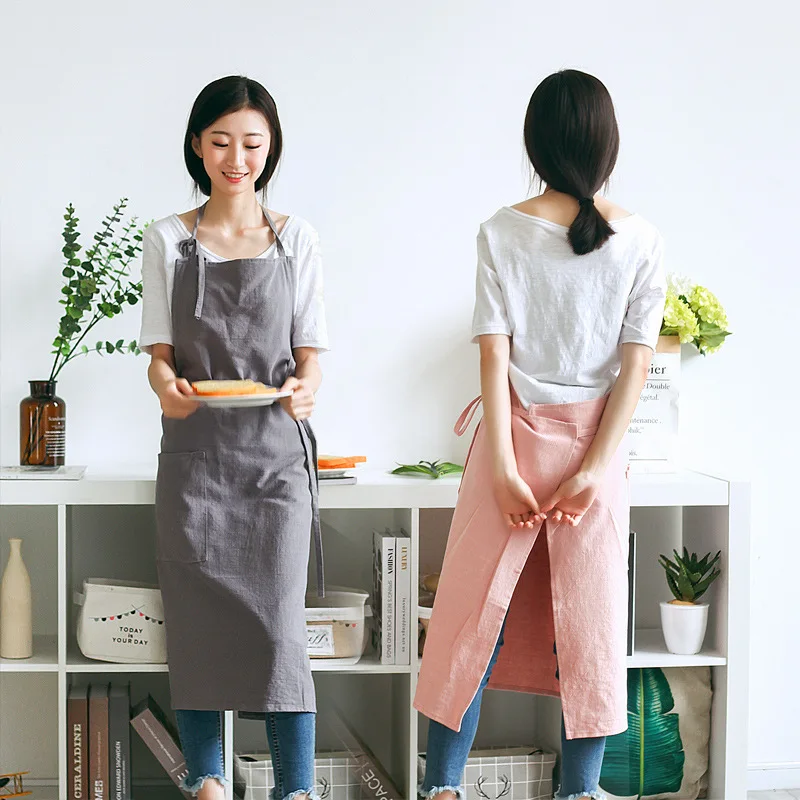 

Linen cotton apron idyllic kitchen roasting restaurant coffee workwear apron kitchen apron cute apron aprons for woman