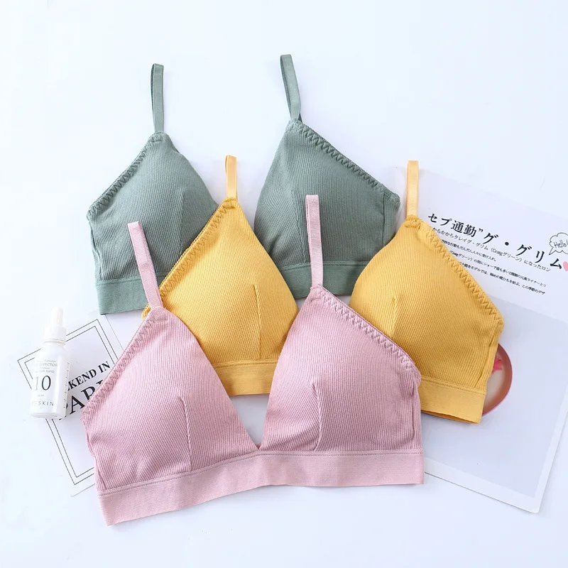 Wire Free Bras For Women Seamless Underwear Cotton Bra Top Female Push Up Brassiere French Bralette Triangle Bra Sexy Lingerie