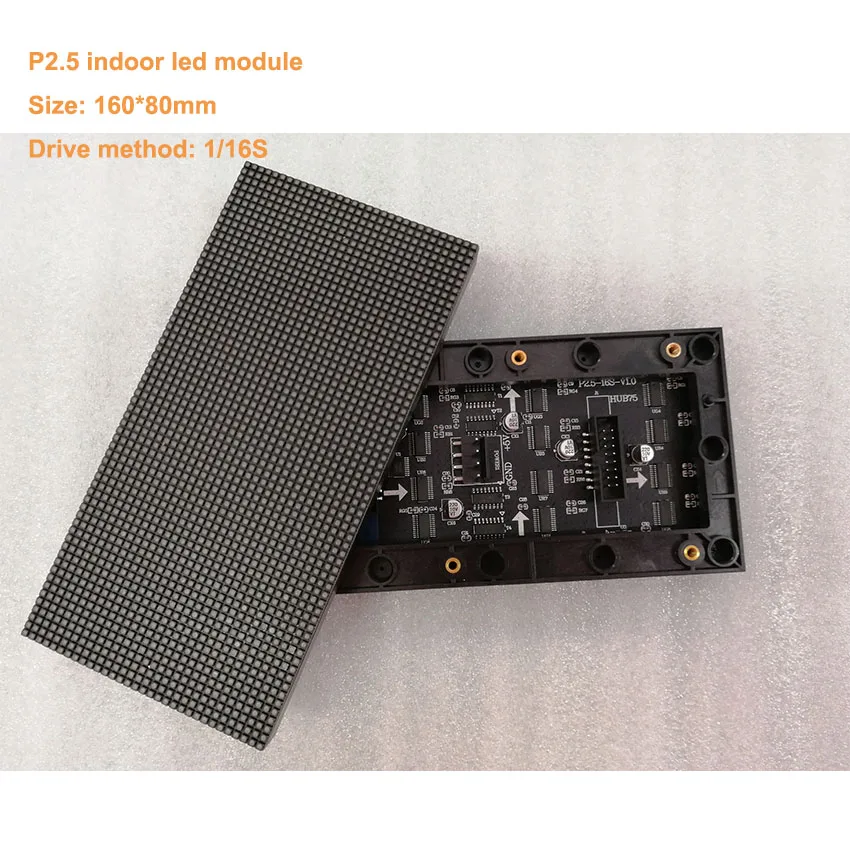 

Indoor RGB led matrix smd2121 P2.5mm led module 160*80mm 64*32pixel board led display led panel high quality taxi led sign P3 P4