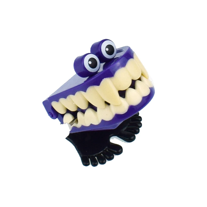 Wind Up Toys for Children, Winding with Eyes, Jumping Teeth, Brinquedo Infantil de Halloween, Clockwork Interessante, Novo