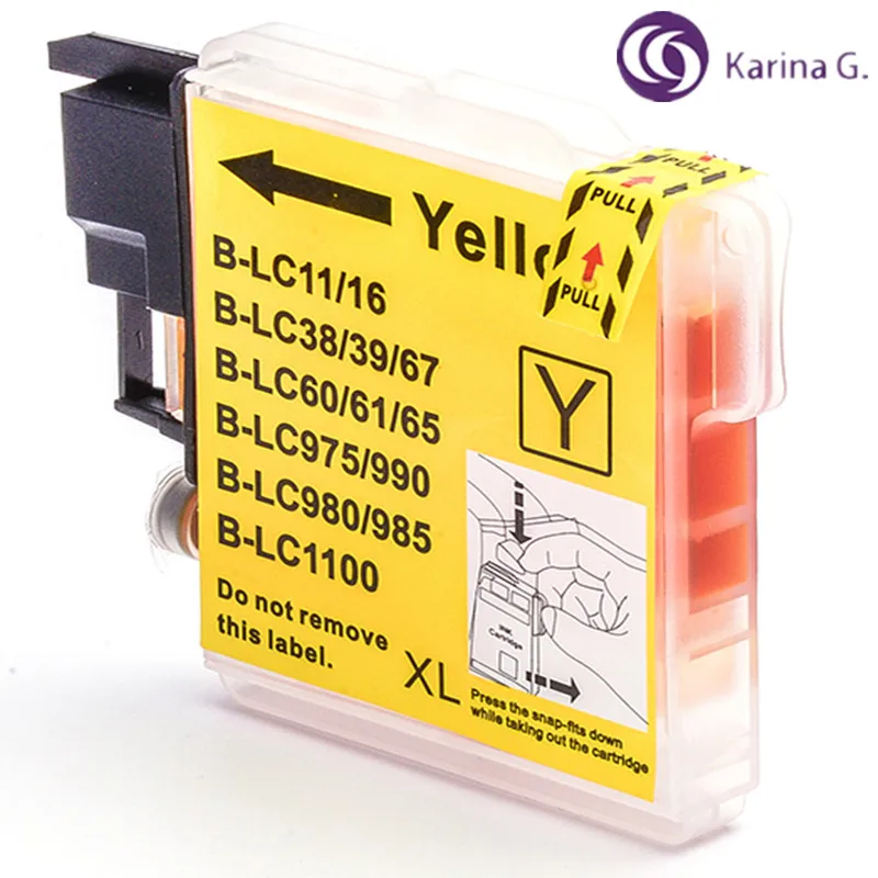 Совместим с Brother LC11 LC16 LC38 LC39 LC60 LC61 LC65 LC67 LC975 LC980 LC985 LC990 LC1100 для Brother DCP-185C/195C/197C